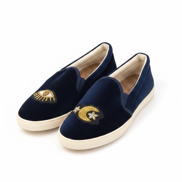 Soludos Shoes - Soludos Blue Velvet Boat Sneakers — Women’s US 7.5